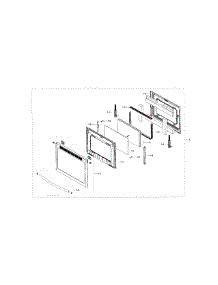 Door parts for Samsung Range NE58F9710WS/AA-01 from AppliancePartsPros.com