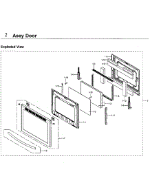 Door parts for Samsung Range NX58H9950WS/AA-01 from AppliancePartsPros.com
