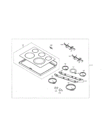 Cooktop parts for Samsung Range NE59M4320SB/AA-00 from AppliancePartsPros.com