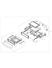Drawer Section parts for Samsung Range NE59J7850WS/AA-01 from AppliancePartsPros.com