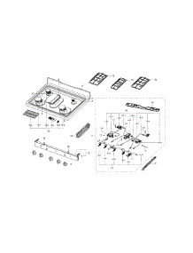 Cooktop parts for Samsung Range NX58F5300SS/AA-01 from AppliancePartsPros.com
