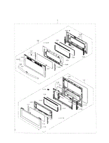 Door Section parts for Samsung Range NE59J7850WS/AA-03 from AppliancePartsPros.com