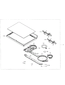 Cooktop Section parts for Samsung Range NE59J7850WS/AA-03 from AppliancePartsPros.com
