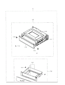 Drawer Section parts for Samsung Range NE59J3420SW/AA-03 from AppliancePartsPros.com