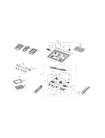 Cooktop parts for Samsung Range NX58H5600SS/AA-01 from AppliancePartsPros.com