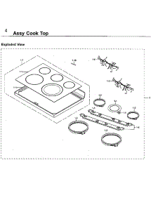 Cook Top parts for Samsung Range NE59M4310SB/AA-00 from AppliancePartsPros.com