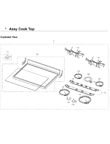Cooktop parts for Samsung Range NE59J3420SS/AA-06 from AppliancePartsPros.com