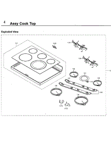 Cook Top parts for Samsung Range NE59M4320SG/AA-00 from AppliancePartsPros.com