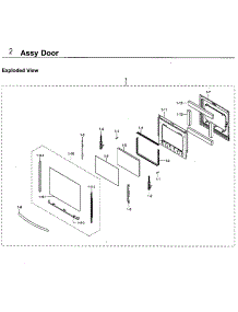 Door parts for Samsung Range NE59M4320SG/AA-00 from AppliancePartsPros.com