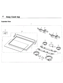 Cooktop parts for Samsung Range NE59J3420SB/AA-05 from AppliancePartsPros.com