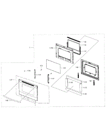 Door Section parts for Samsung Range NE59J3420SW/AA-04 from AppliancePartsPros.com