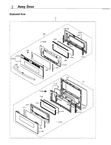 Door parts for Samsung Range NE59M6850SS/AA-00 from AppliancePartsPros.com