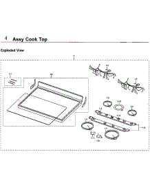 Cook Top parts for Samsung Range NE59M6850SS/AA-00 from AppliancePartsPros.com