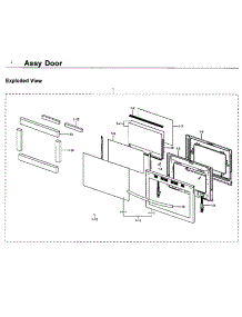 Door Asy parts for Samsung Range NX58J7750SS/AA-01 from AppliancePartsPros.com