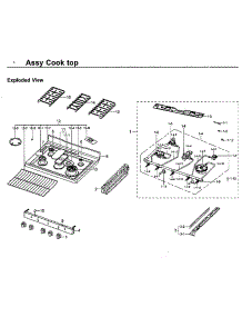 Cooktop parts for Samsung Range NX58J7750SS/AA-01 from AppliancePartsPros.com