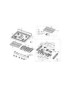 Cooktop parts for Samsung Range NX583G0VBBB/AA-02 from AppliancePartsPros.com