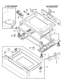 Drawer parts for Samsung Range FX510BGS/XAA-00 from AppliancePartsPros.com