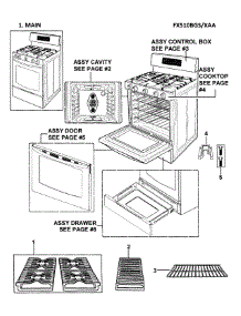 Main Assy parts for Samsung Range FX510BGS/XAA-00 from AppliancePartsPros.com
