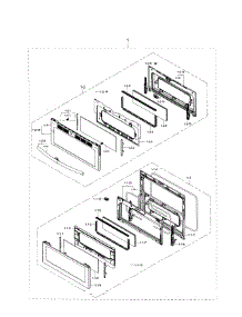 Door Section parts for Samsung Range NE59J7850WG/AA-02 from AppliancePartsPros.com