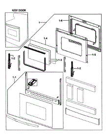 Door Assy parts for Samsung Range FER300SX/XAA-00 from AppliancePartsPros.com
