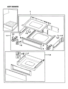 Drawer Assy parts for Samsung Range FER300SX/XAA-00 from AppliancePartsPros.com