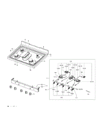 Cooktop parts for Samsung Range NX58F5500SB/AA-00 from AppliancePartsPros.com