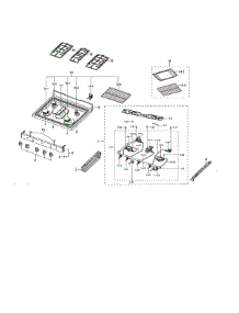 Cooktop Assembly parts for Samsung Range NX58M5600SW/AA-00 from AppliancePartsPros.com