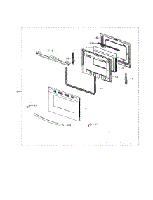 Door Assembly parts for Samsung Range NX58M5600SW/AA-00 from AppliancePartsPros.com