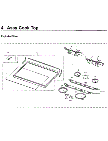 Cook Top parts for Samsung Range NE59M6850SG/AA-01 from AppliancePartsPros.com
