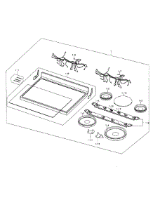 Cooktop Assy parts for Samsung Range NE597R0ABSR/AA-01 from AppliancePartsPros.com