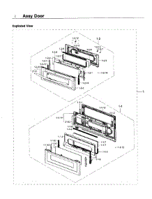 Door parts for Samsung Range NX58K9850SS/AA-00 from AppliancePartsPros.com