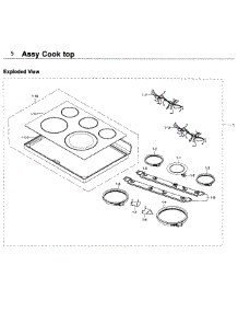 Cooktop parts for Samsung Range NE59K3310SS/AA-00 from AppliancePartsPros.com