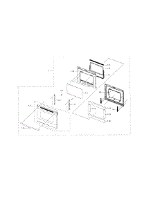 Door parts for Samsung Range NE59J3420SB/AA-01 from AppliancePartsPros.com