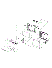 Door Assy parts for Samsung Range NE597N0PBSR/AA-02 from AppliancePartsPros.com