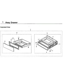Drawer parts for Samsung Range NE59M6850SG/AA-00 from AppliancePartsPros.com