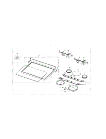 Cooktop parts for Samsung Range NE59J3420SB/AA-02 from AppliancePartsPros.com
