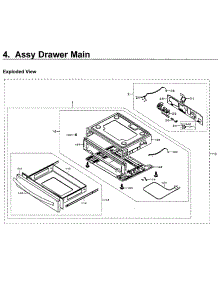 Drawer parts for Samsung Range NX58M6650WG/AA-00 from AppliancePartsPros.com