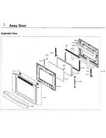 Door parts for Samsung Range NX58H9500WS/AA-02 from AppliancePartsPros.com