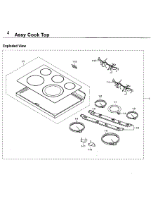 Cook Top parts for Samsung Range NE59M4320SW/AA-00 from AppliancePartsPros.com