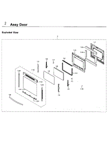 Door parts for Samsung Range NE59M4320SW/AA-00 from AppliancePartsPros.com