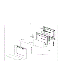 Door Assy parts for Samsung Range NX58F5700WS/AA-00 from AppliancePartsPros.com