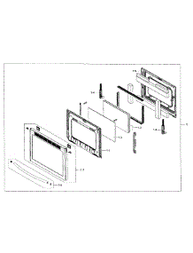 Door Assy parts for Samsung Range NE58F9500SS/AA-00 from AppliancePartsPros.com