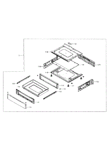 Drawe Assy parts for Samsung Range NE58F9500SS/AA-00 from AppliancePartsPros.com