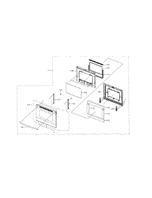 Door parts for Samsung Range NE595R0ABBB/AA-01 from AppliancePartsPros.com