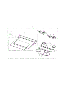 Cooktop parts for Samsung Range NE595R0ABBB/AA-01 from AppliancePartsPros.com