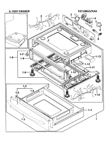 Drawer parts for Samsung Range FX710BGS/XAA-00 from AppliancePartsPros.com