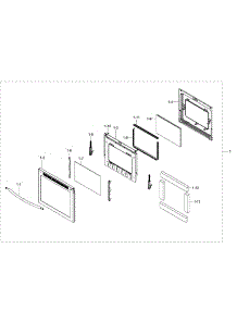 Door parts for Samsung Range NE59J7630SS/AA-00 from AppliancePartsPros.com