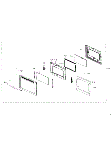 Door parts for Samsung Range NE59J7630SG/AA-00 from AppliancePartsPros.com