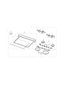 Cooktop parts for Samsung Range NE59J3420SW/AA-00 from AppliancePartsPros.com