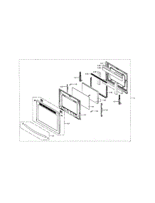 Door parts for Samsung Range NX58M9420SS/AA-00 from AppliancePartsPros.com